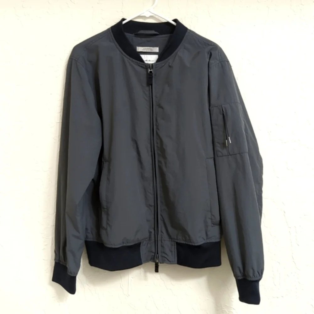 Goodfellow & Co. Blue Water Resistant Lightweight Bomber Jacket Size Medium